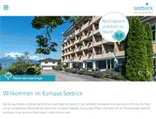 Tablet Screenshot of kurhaus-seeblick.ch